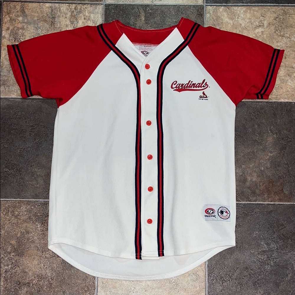 Genuine Merchandise Kids Baseball Jersey - Red and White